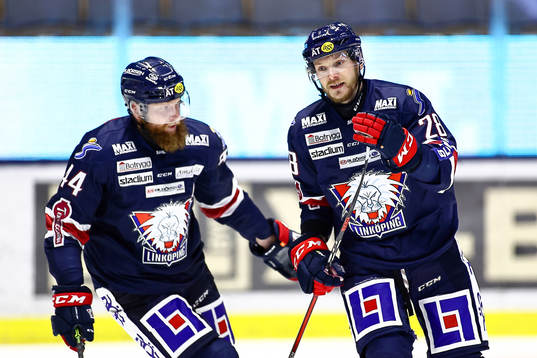 Linköpings Jaakko Rissanen jublar