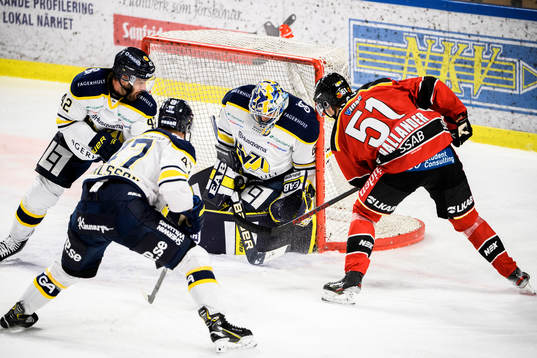 s målvakt Hugo Alnefelt och Luleås Filip Hållander