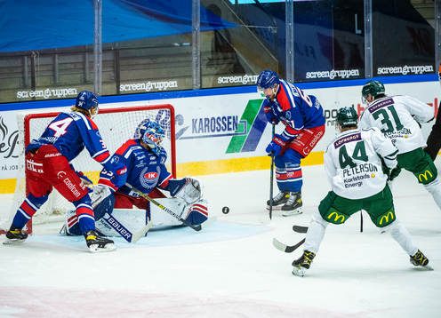 Oskarshamns målvakt Joe Cannata, Philip Samuelsson samt