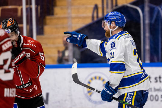 Leksands Mattias Ritola jublar
