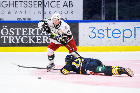 Väsbys Christoffer Gozzi och Södertäljes Evan Bouchard