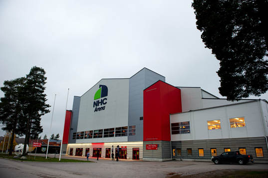 NHC arena innan ishockeymatchen i Hockeyallsvenskan mellan