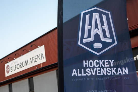 Flagga med Hockeyallsvenskans logga
