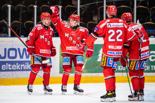 Modos Sebastian Ohlsson och Linus Pettersson jublar