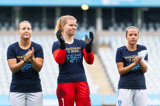 Malmö FFs Caroline Williamsdotter, målvakt Emma Svensson