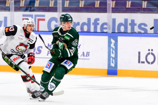 Malmö Redhawks Christoffer Forsberg och Färjestads Carl