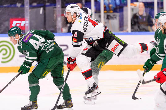 Färjestads Jacob Peterson och Malmö Redhawks Jesper