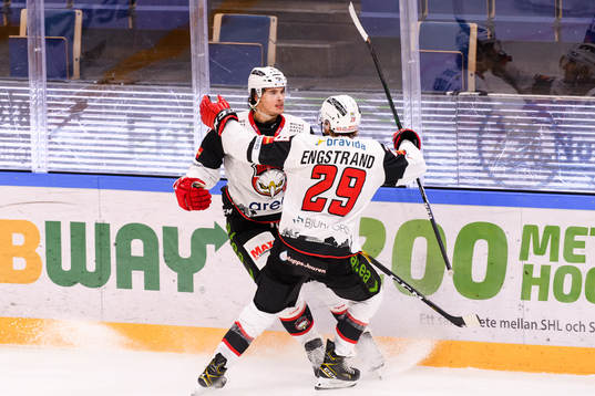Malmö Redhawks Oliver Lauridsen jublar