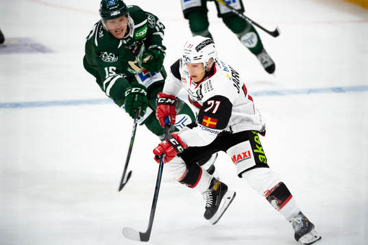 Färjestads Gustav Rydahl och Malmö Redhawks Jan-Mikael