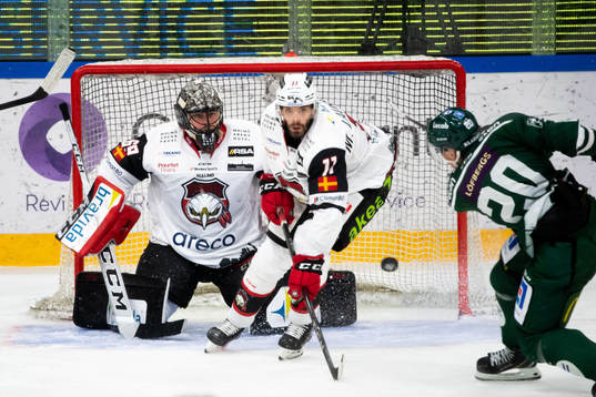 Malmö Redhawks målvakt Oscar Alsenfelt och Markus