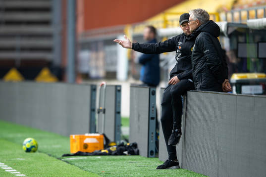 Elfsborgs U17 tränare Joakim Alexandersson och Hans Lindbom