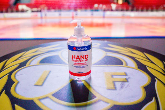 En flaska handsprit