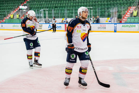 Djurgårdens Sebastian Strandberg och Jesper Pettersson