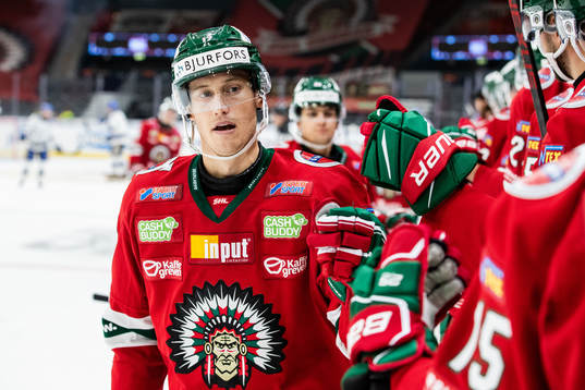 Frölundas Robin Alvarez jublar