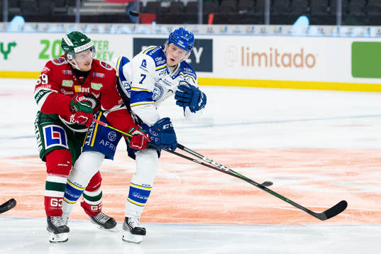 Frölundas Simon Hjalmarsson och Leksands Lucas Nordsäter
