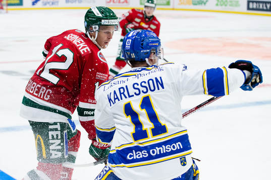 Frölundas Max Friberg och Leksands Martin Karlsson