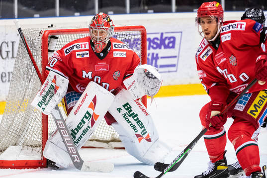 Modos målvakt Anthony Peters och Frank Corrado