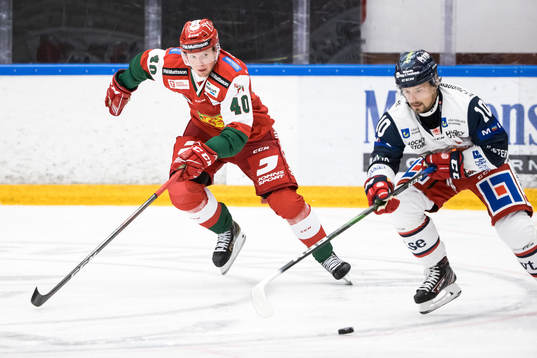 Moras Oskar Stål-Lyrenäs och Västerviks Gerry Fitzgerald