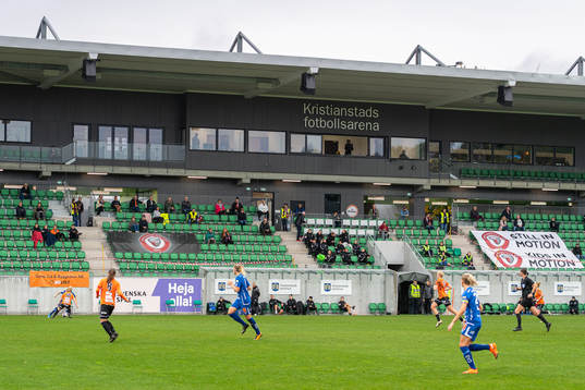 Interiör vy över Kristianstads Fotbollsarena