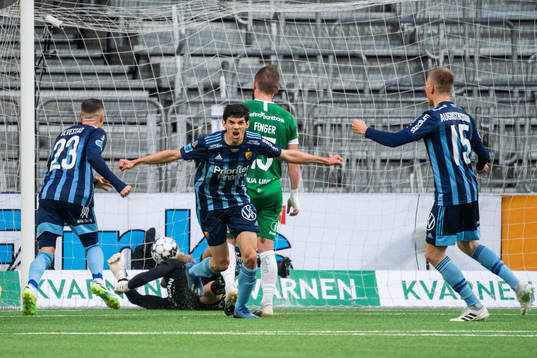 Djurgårdens Jesper Nyholm jublar