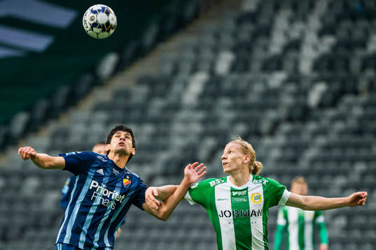 Hammarbys Gustav Ludwigson och Djurgårdens Jesper Nyholm