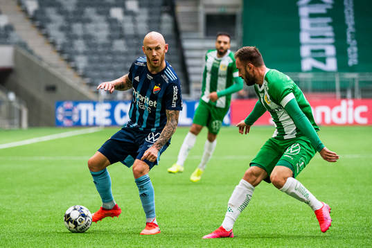 Djurgårdens Magnus Eriksson och Muamer Tankovic