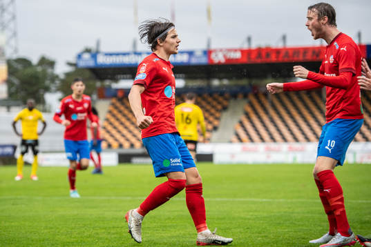under fotbollsmatchen i Allsvenskan mellan Mjällby och