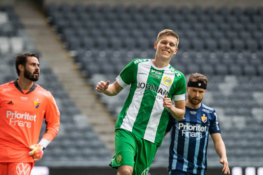 Hammarbys Aron Johansson deppar