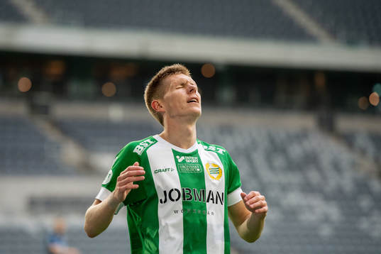 Hammarbys Aron Johansson deppar