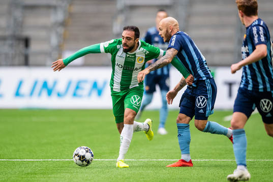 Hammarbys Abdul Khalili och Djurgårdens Magnus Eriksson