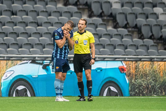 under fotbollsmatchen i Allsvenskan mellan Hammarby och
