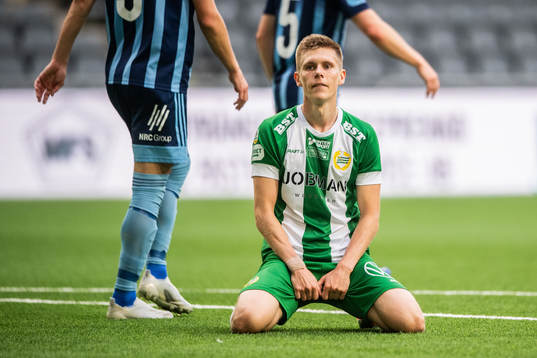 Hammarbys Aron Johansson deppar