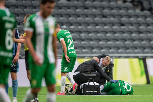 Hammarbys Mohanad Jeahze får läkarvård