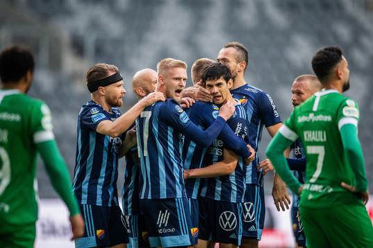 Djurgårdens Jesper Nyholm jublar