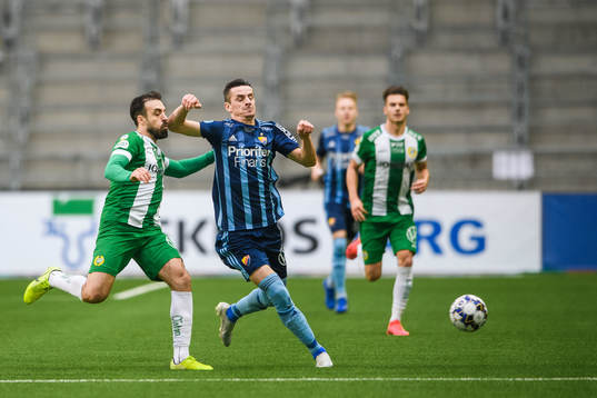 Hammarbys Abdul Khalili och Djurgårdens Haris Radetinac