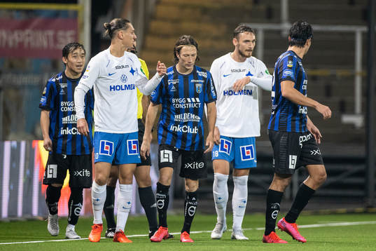 IFK Norrköpings Jonathan Levi och Linus Wahlqvist i en