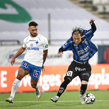 IFK Norrköpings Sead Haksabanovic och Sirius Yukiya Sugita