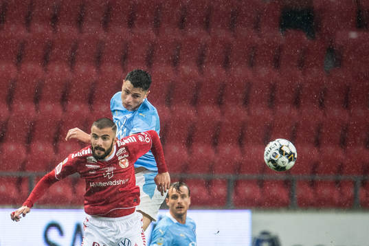 Kalmars Filip Sachpekidis och Malmö FFs Anel Ahmedhodzic