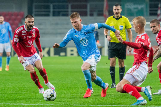 Malmö FFs Anders Christiansen och Kalmars Carl Gustafsson