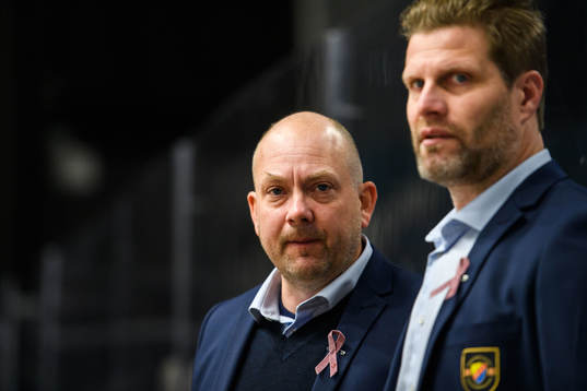 Djurgårdens tränare Rickard Hårdstam och assisterande