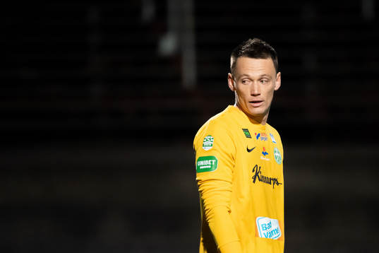 Västerås målvakt Anton Fagerström deppar