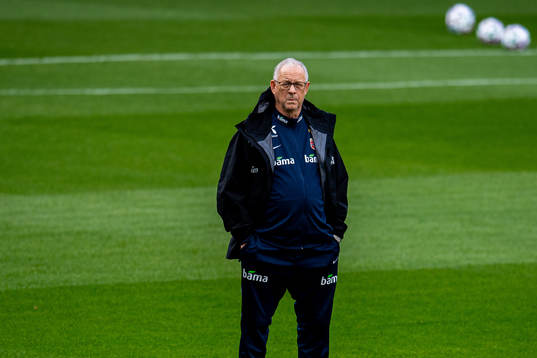 Lars Lagerbäck, head coach of the Norwegian national