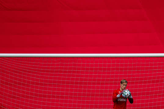 Goalkeeper Sondre Rossbach of the Norwegian national