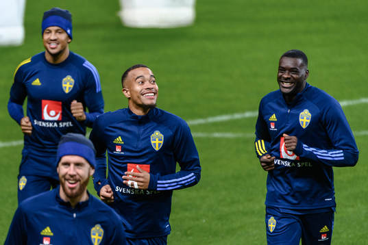 Robin Quaison and Ken Sema of the Swedish national football