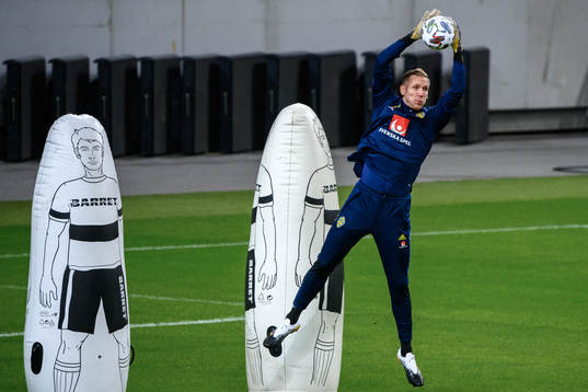 Goalkeeper Robin Olsen of the Swedish national football team