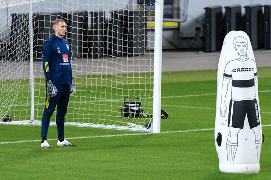 Goalkeeper Robin Olsen of the Swedish national football team