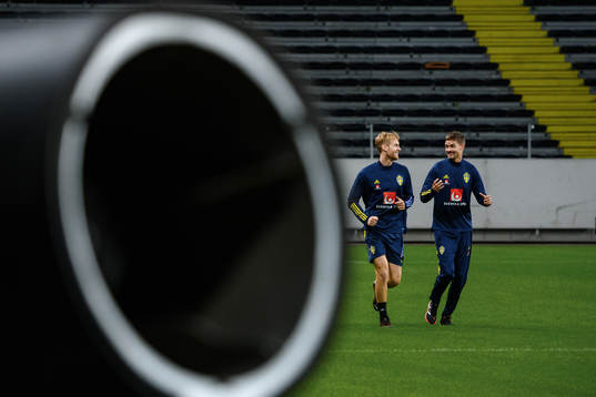 Filip Helander and Mikael Lustig of the Swedish national