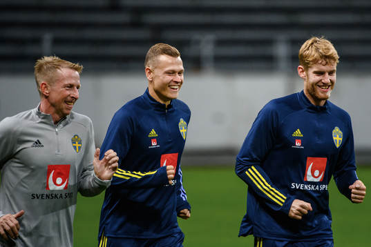 Viktor Claesson and Filip Helander of the Swedish national