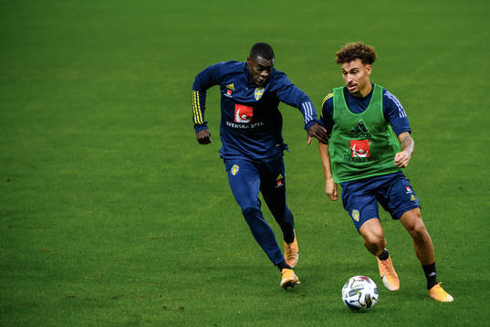 Kena Sema and Jordan Larsson of the Swedish national