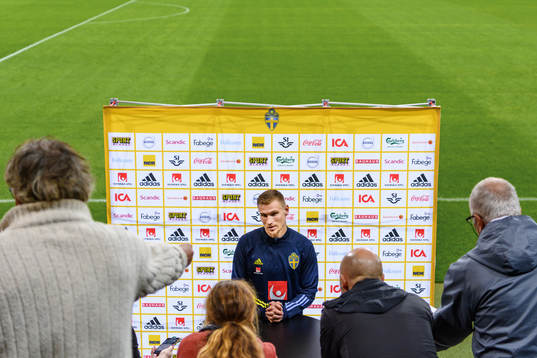 Carl Starfelt of the Swedish national football team
